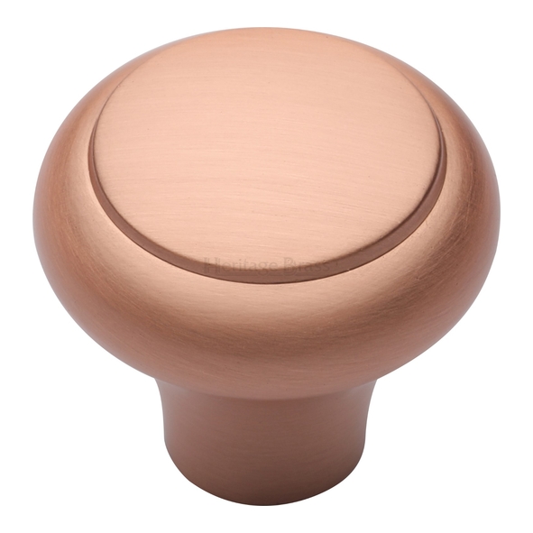 C3990 32-SRG • 32 x 14 x 30mm • Satin Rose Gold • Heritage Brass Flat Faced Bun Cabinet Knob